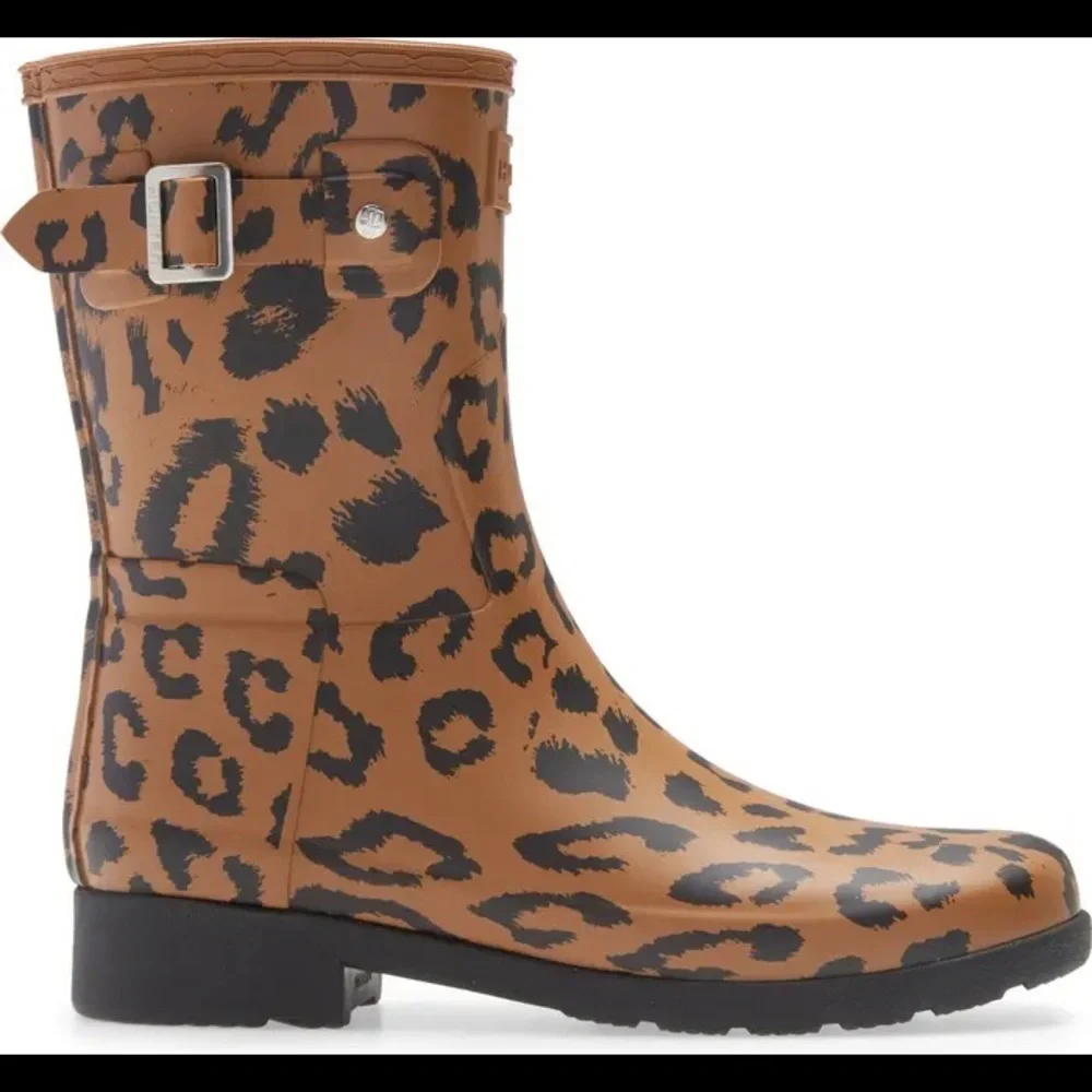Hunter | New Original Leopard Print Refined Short Rain Boots